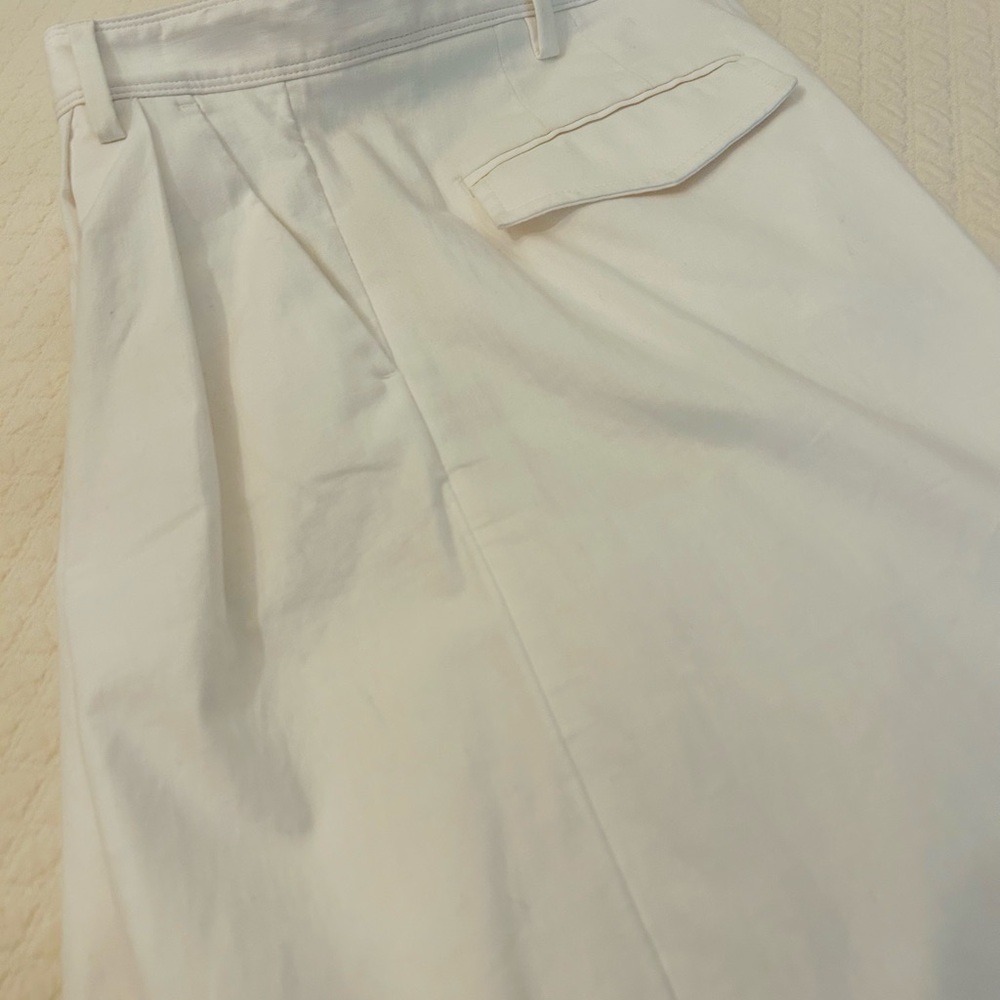 Chic White High-Waisted Trousers
